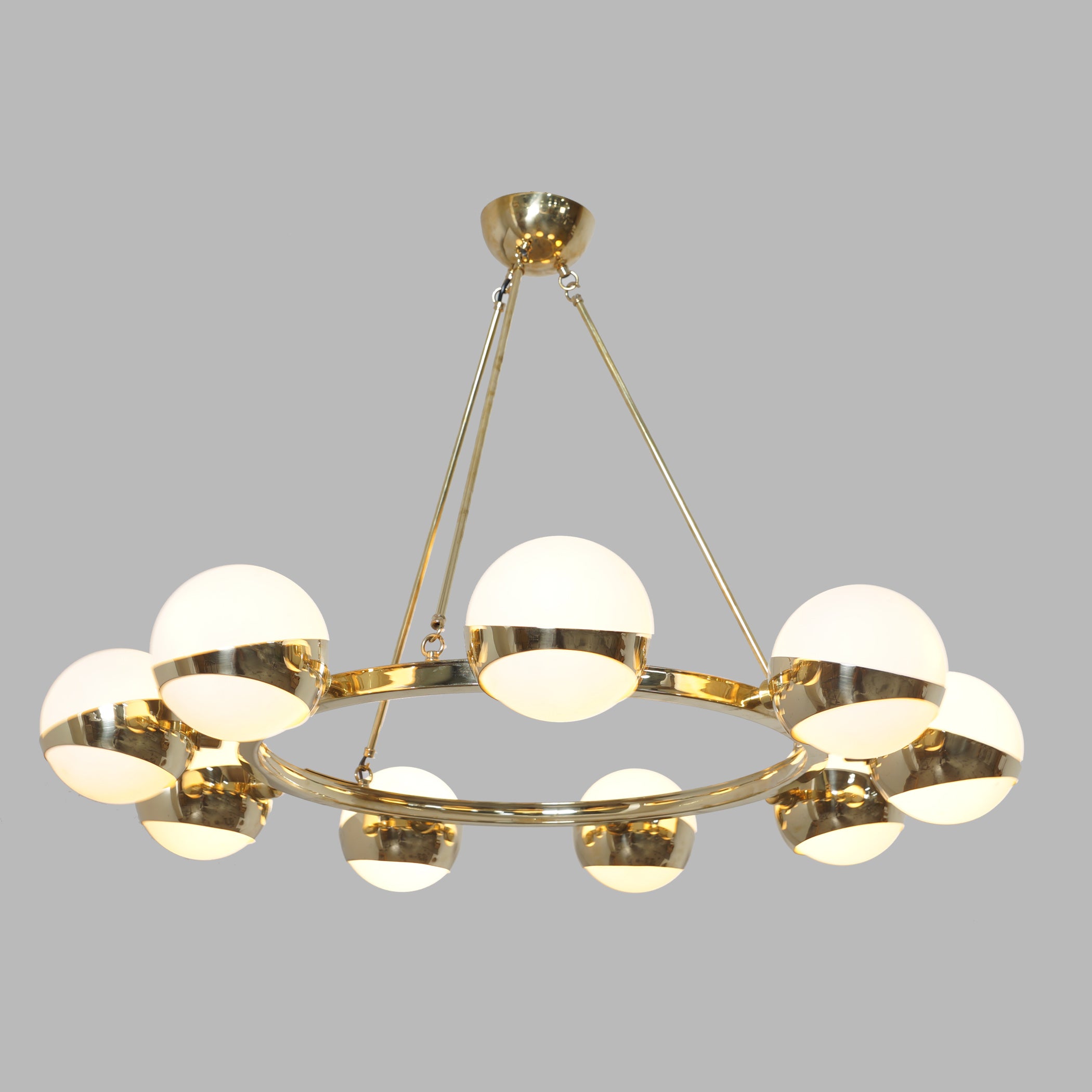 Brass Ring 9 Chandelier