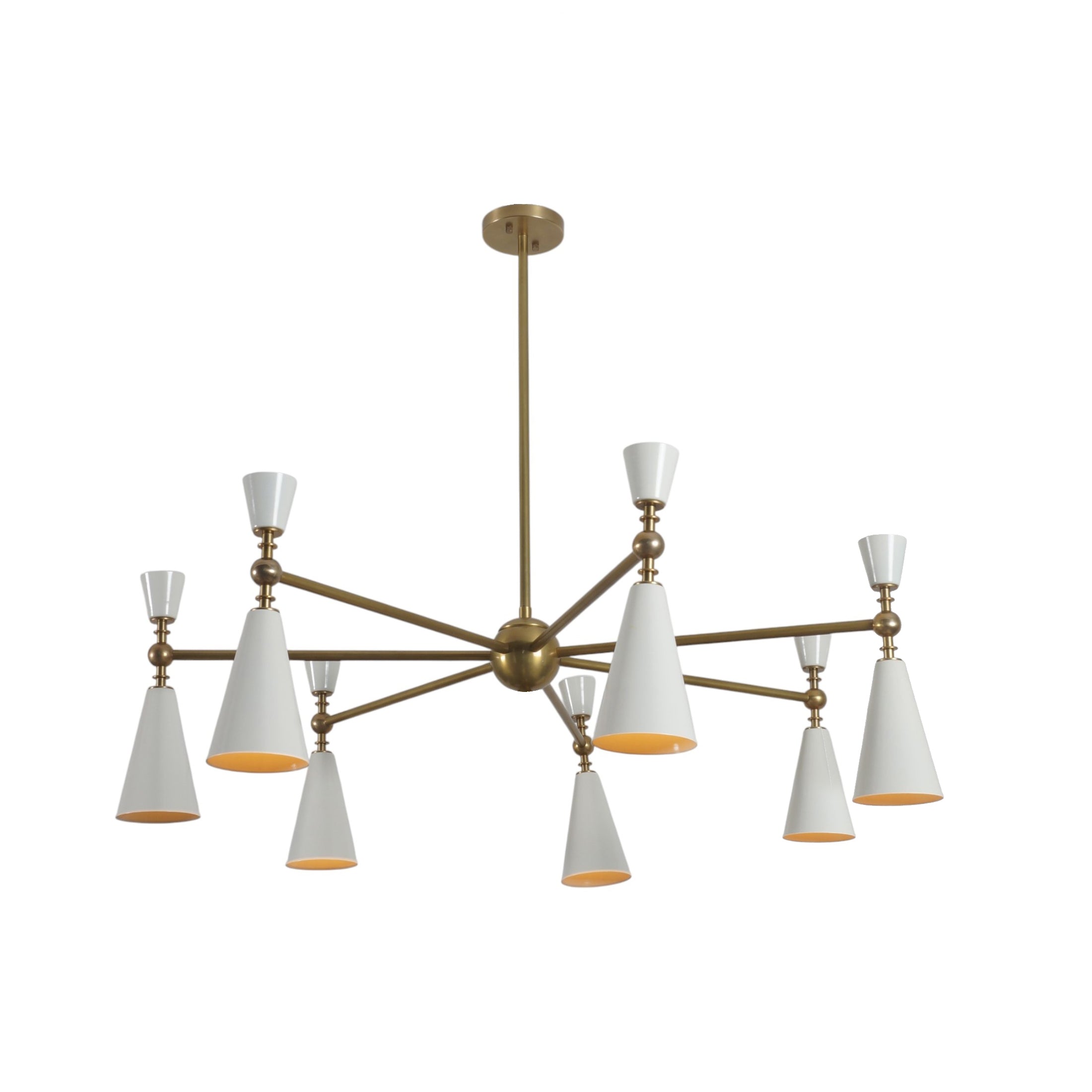 Six Light Rox Brass Sputnik Chandelier