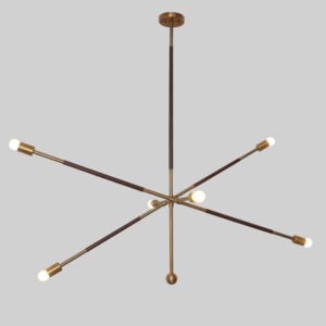 Tandem Highwire Brass Chandelier - Large