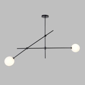 2 globe modern chandelier