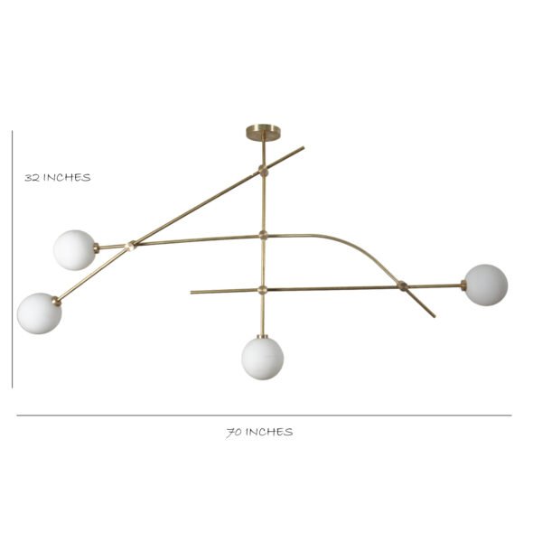 Tempo Four Light Linear Chandelier - Image 2