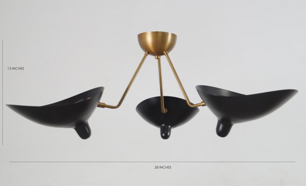 Serge Mouille flush mount ceiling light