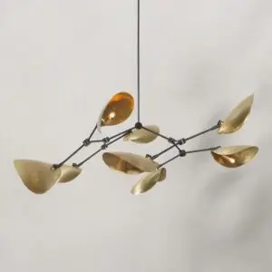 Drop 8 Brass Chandelier