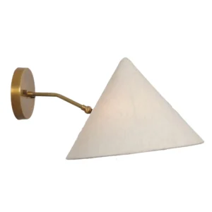 Single Light Cone Linen Shade Wall Sconce