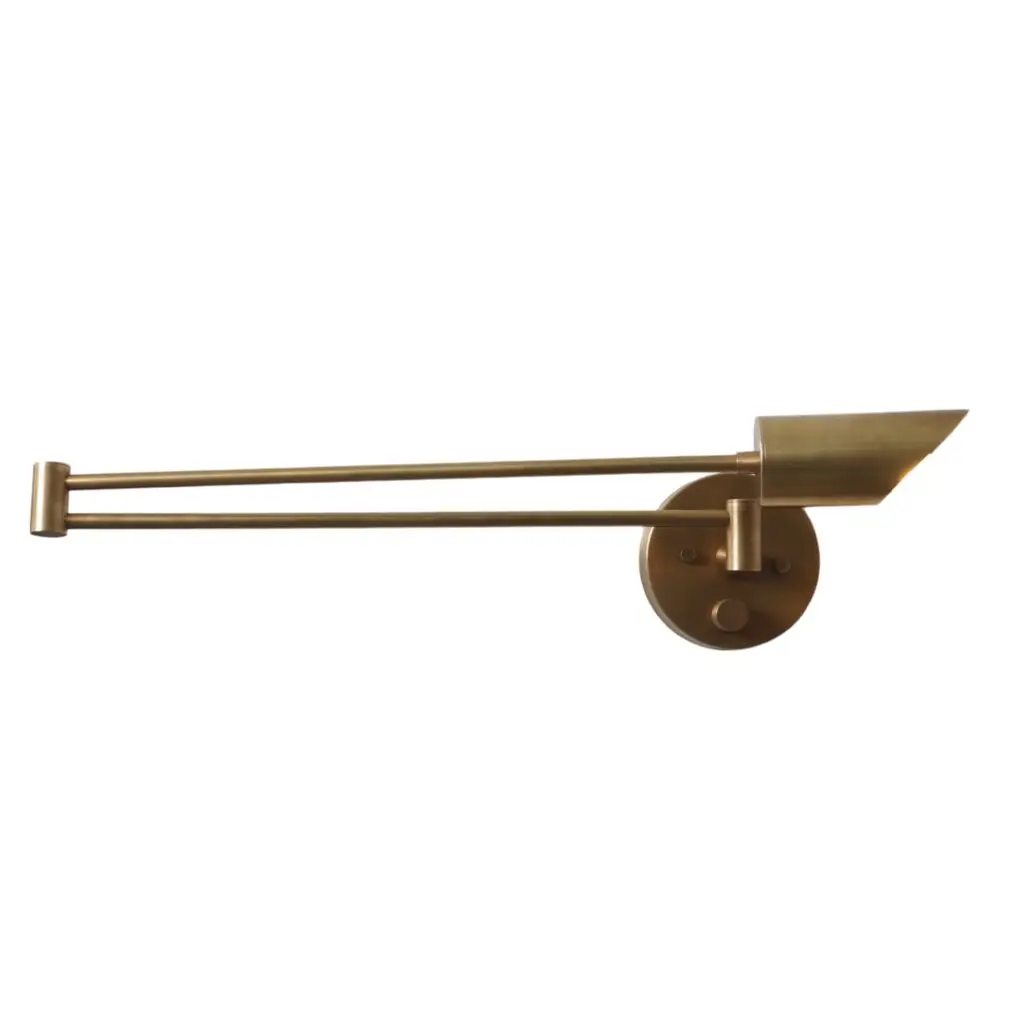 Linea brass swing arm wall sconce
