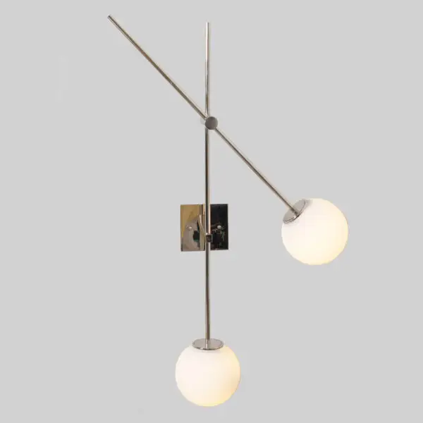 Double Light Brass Balance Wall Sconce - Image 4