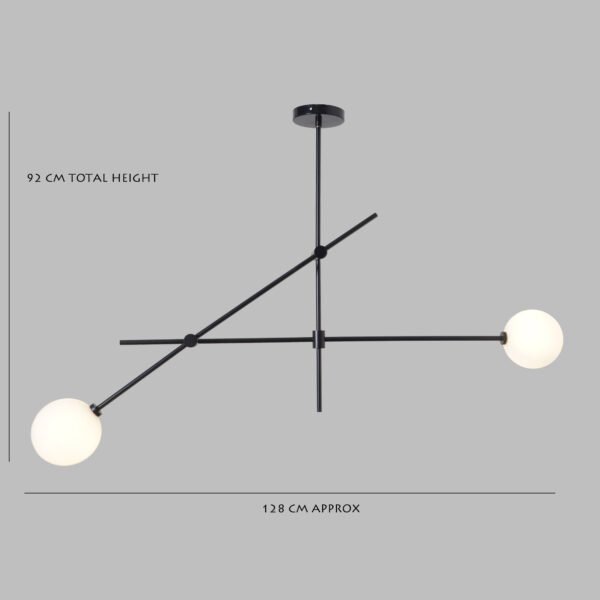 2 globe modern chandelier - Image 2