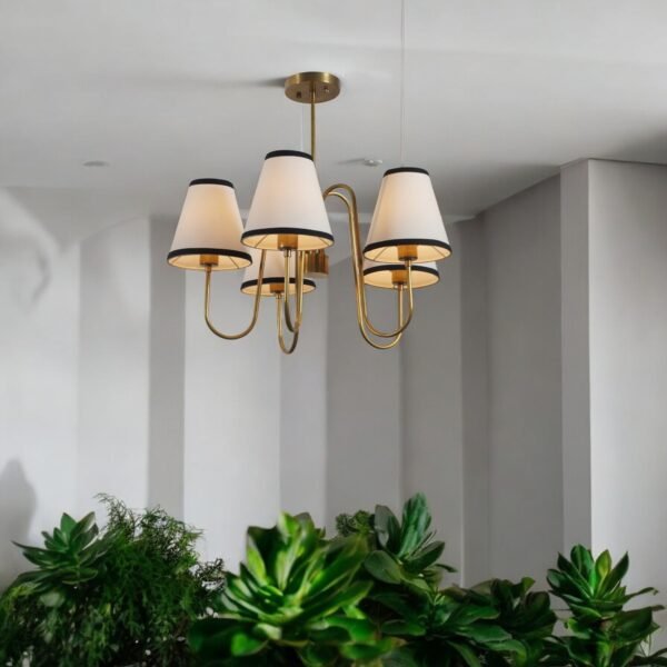 5 light shade pendant chandelier - Image 2