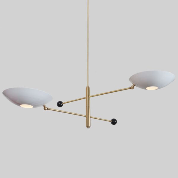 Orbital Two Rotating Brass Chandelier - Image 2