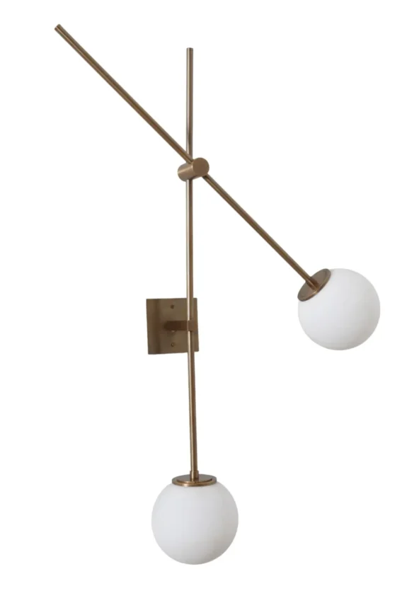 brass swing arm sconce