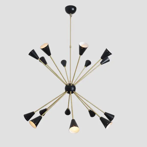 Sixteen Light Sputnik Chandelier Light Fixture - Image 3