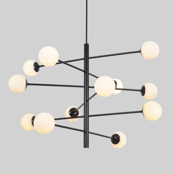 Tortora-12 Brass Chandelier - Image 2