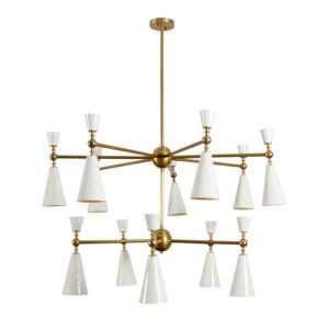 12 Light cone chandelier