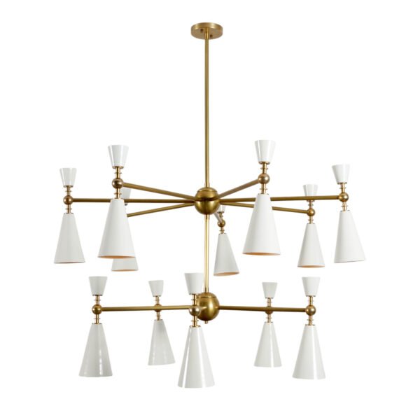 12 Light cone chandelier