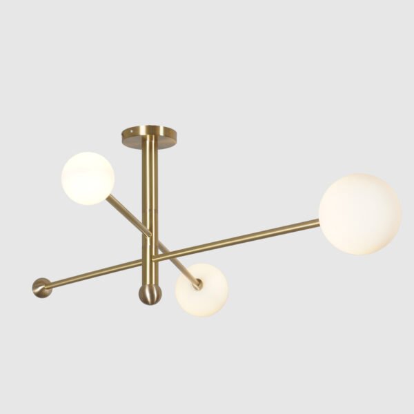 3 globe arm chandelier fixed - Image 2