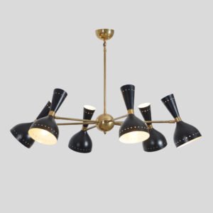 6 Light Modern Raw Brass chandelier light Fixture
