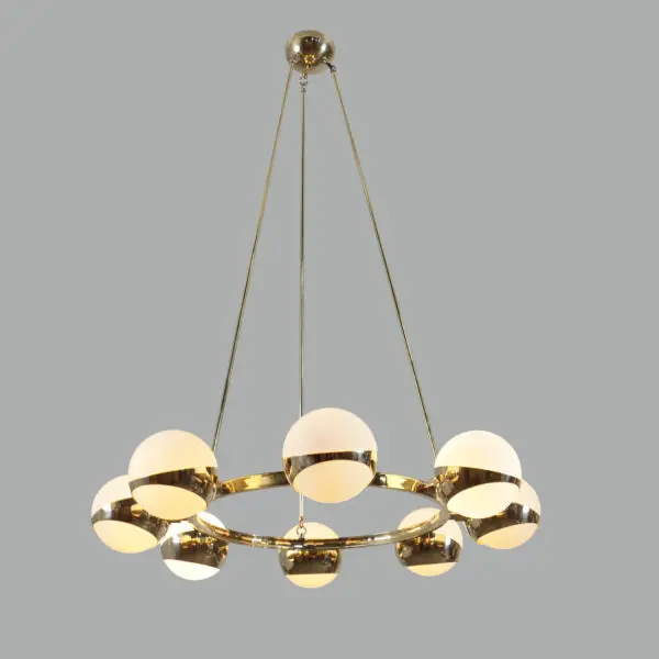 Brass Ring 9 Chandelier - Image 2