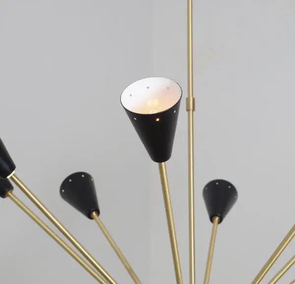 Sixteen Light Sputnik Chandelier Light Fixture - Image 4