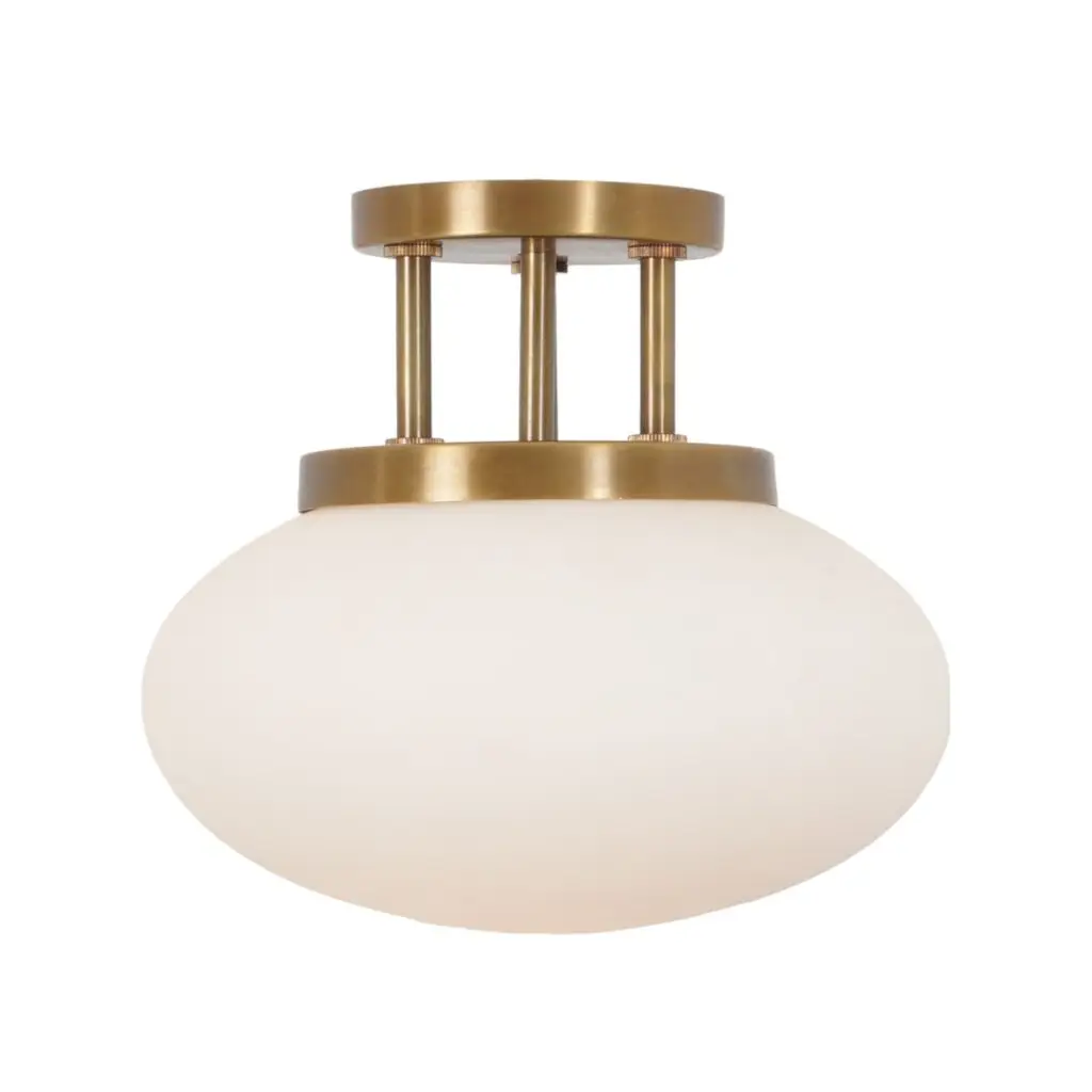 Single Globe Brass Flush Mount