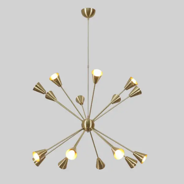 Sixteen Light Sputnik Chandelier Light Fixture - Image 2