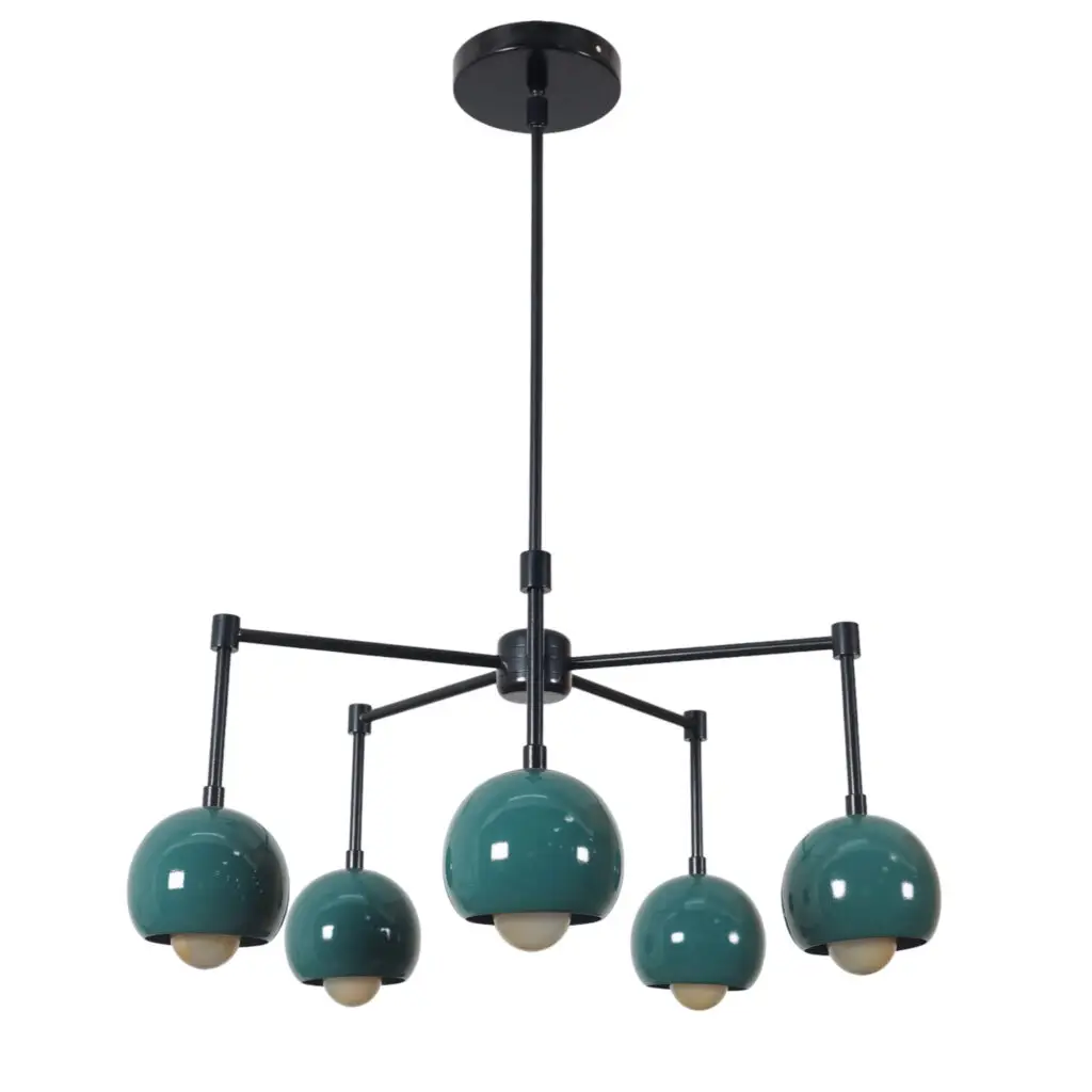 Five Light Eye Ball Shade Sputnik Chandelier