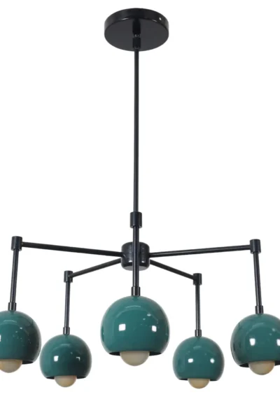 Five Light Eye Ball Shade Sputnik Chandelier