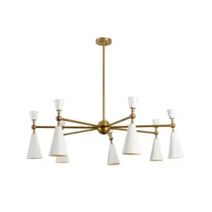 Six Light Rox Brass Sputnik Chandelier