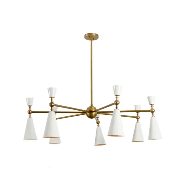 Six Light Rox Brass Sputnik Chandelier