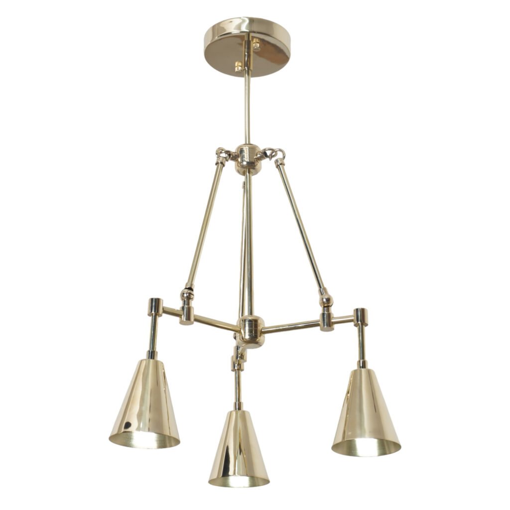 3 light brass sputnik chandelier