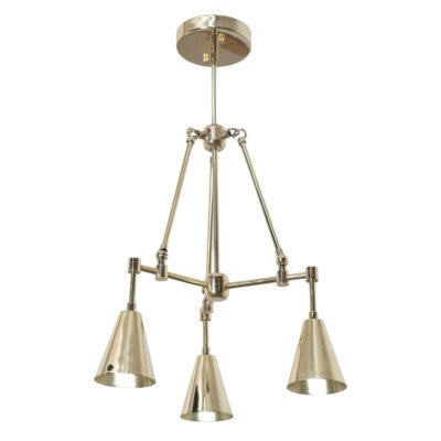 3 light brass sputnik chandelier