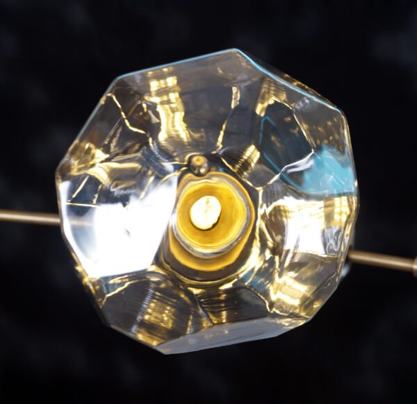 Modern Brushed Brass Sputnik chandelier light Fixture - Image 5