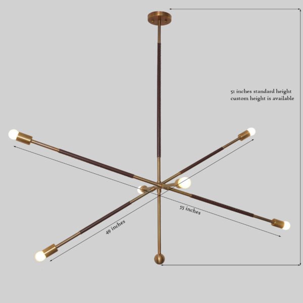 Tandem Highwire Brass Chandelier - Large - Image 5