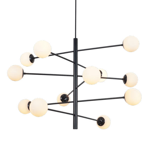 Tortora-12 Brass Chandelier