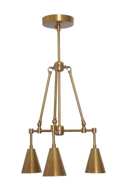 Three Light Shade Semi Flush Mount Pendant Light Chandelier