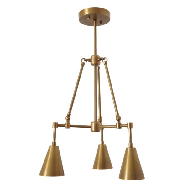 Three Light Shade Semi Flush Mount Pendant Light Chandelier - Image 3