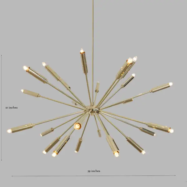 Twenty Four Light Sputnik Chandelier Light Fixture - Image 2