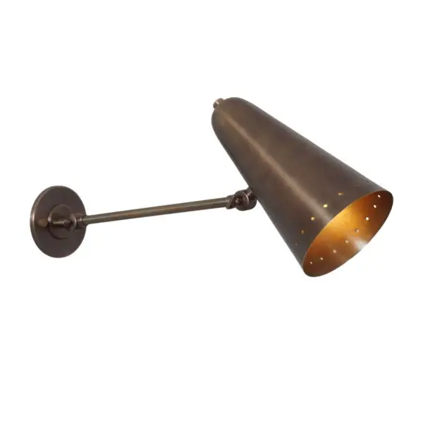 Mini Novel Brass Swing Arm Wall Lamp - Image 3