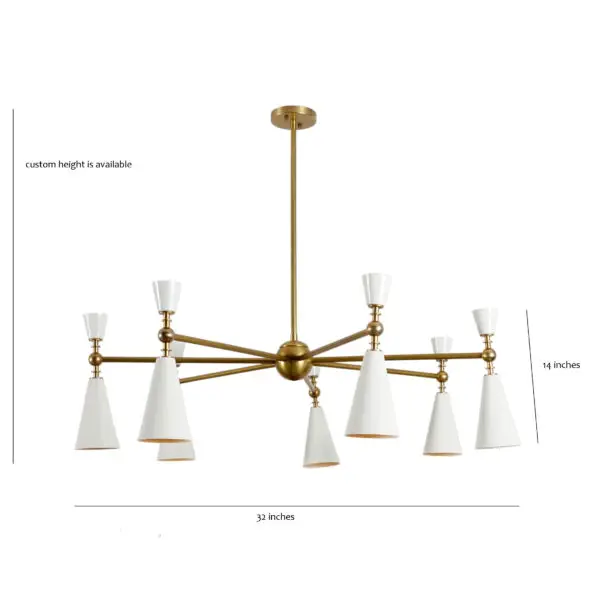Six Light Rox Brass Sputnik Chandelier - Image 2