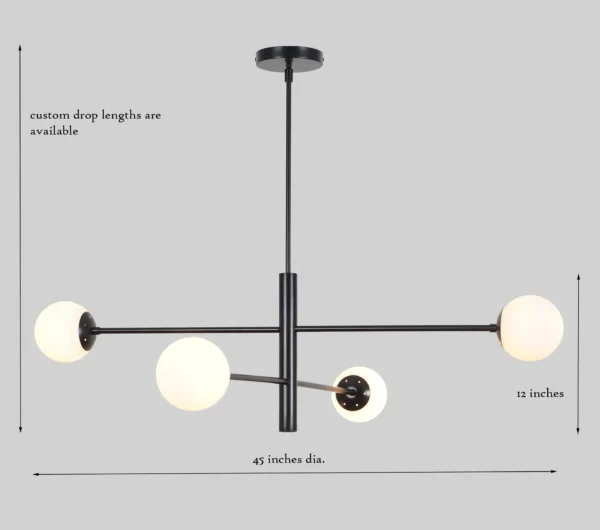 Tortora-4 Brass Chandelier - Image 2