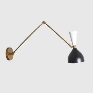 Articulated Arm Brass Diabola Wall Lamp