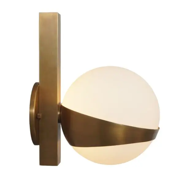 Single Globe Ring Wall Lamp - Image 3