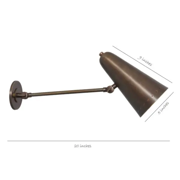 Aster Brass Swing Arm Wall Lamp - Image 5