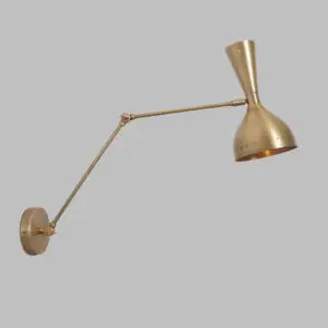 Articulated Arm Brass Diabola Wall Lamp