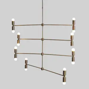 Four Tier Sixteen Light Sputnik Chandelier
