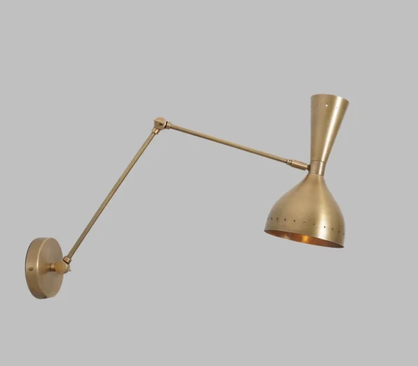 Articulated Arm Brass Diabola Wall Lamp - Image 2