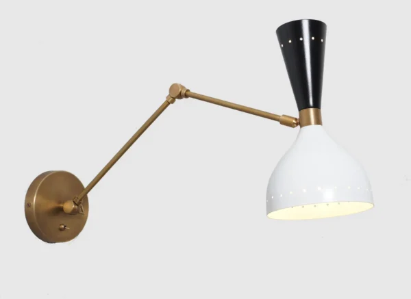 Articulated Arm Brass Diabola Wall Lamp - Image 3