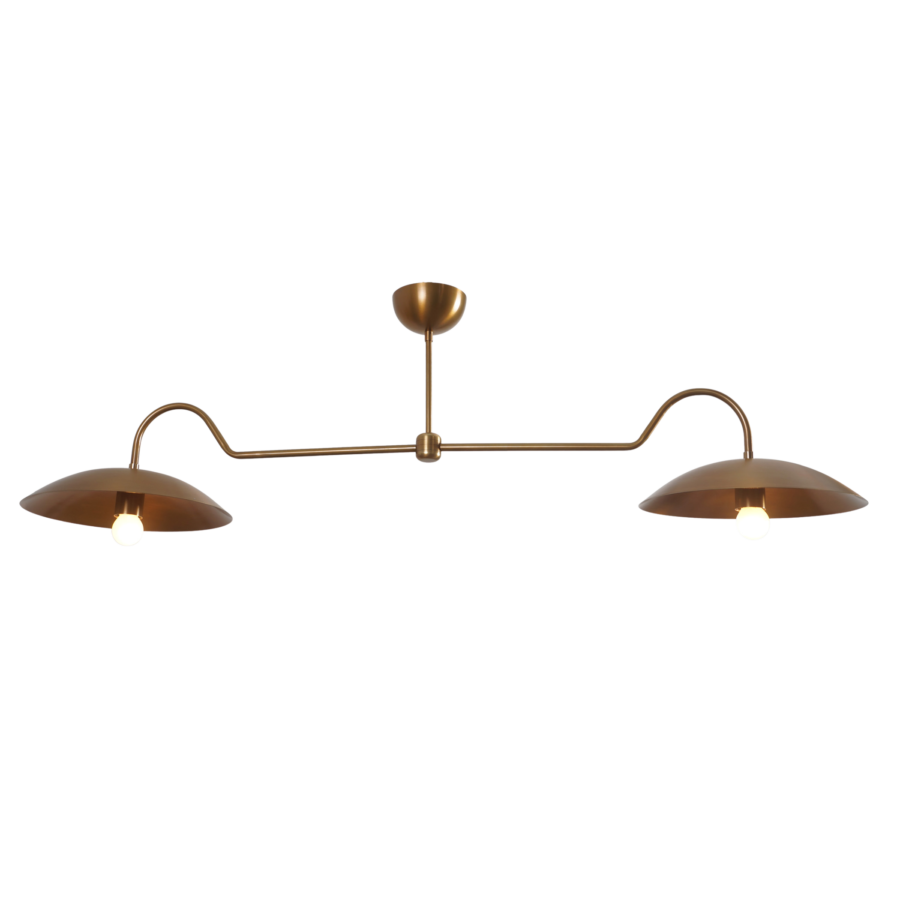 Aldorno linear brass chandelier