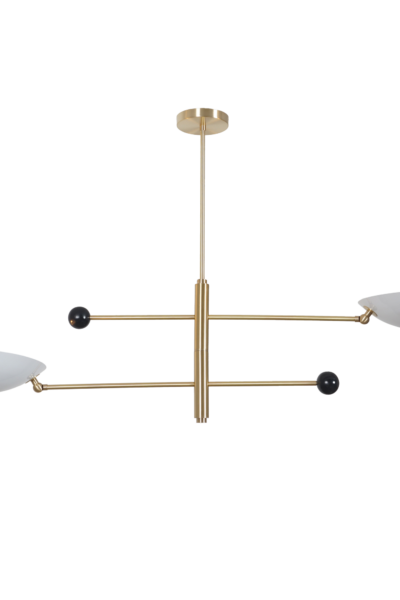 Orbital Two Rotating Brass Chandelier