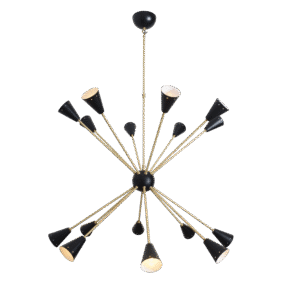 Sixteen Light Sputnik Chandelier Light Fixture
