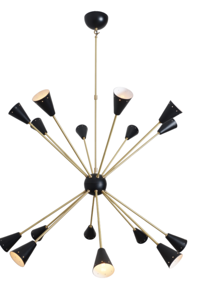 Sixteen Light Sputnik Chandelier Light Fixture